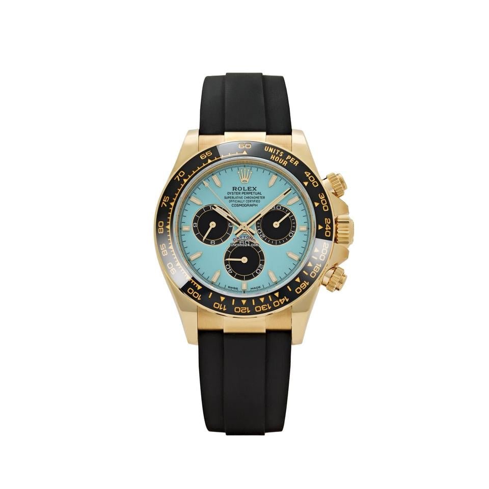Rolex Daytona 126518LN Yellow Gold Oysterflex Turquoise Dial